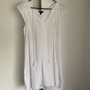 J.Crew White Flutter Beach Tunic